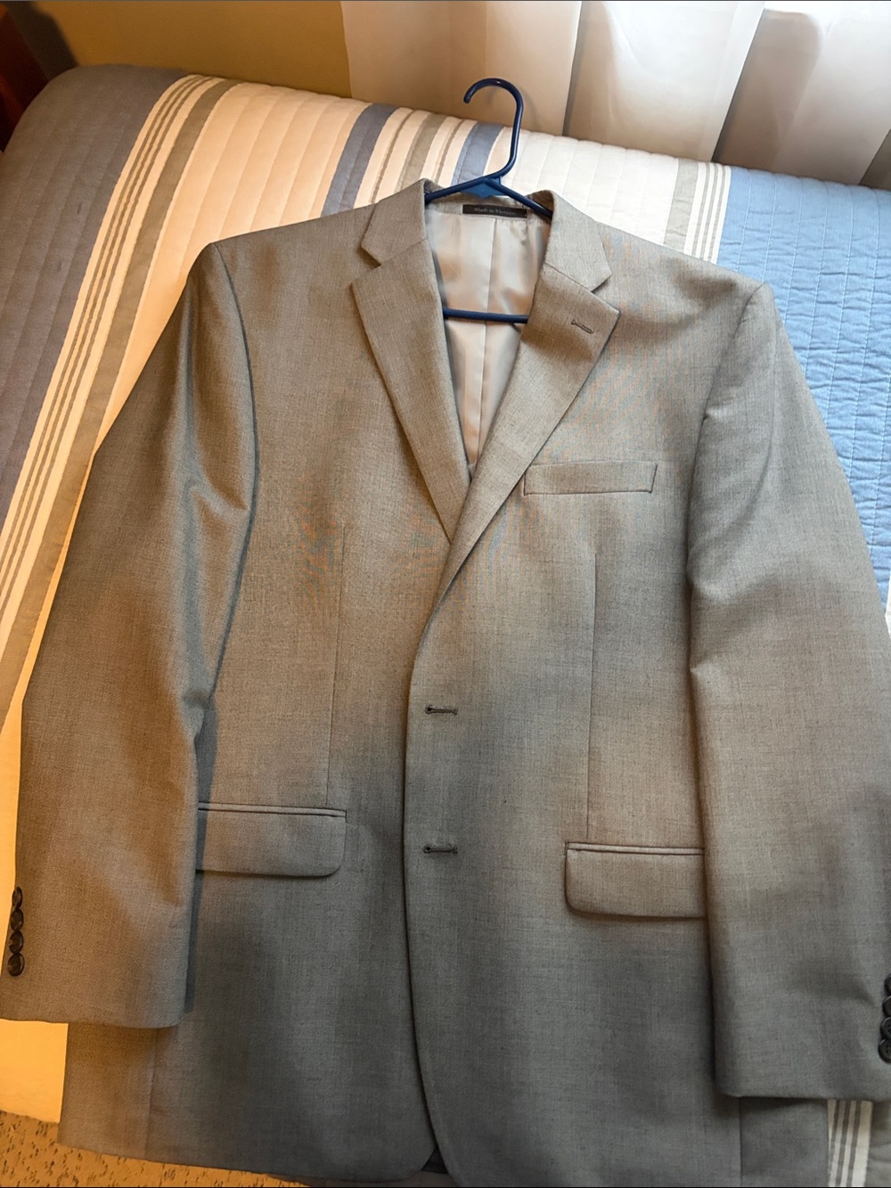 Chaps Light Gray Two-Button Sport Coat